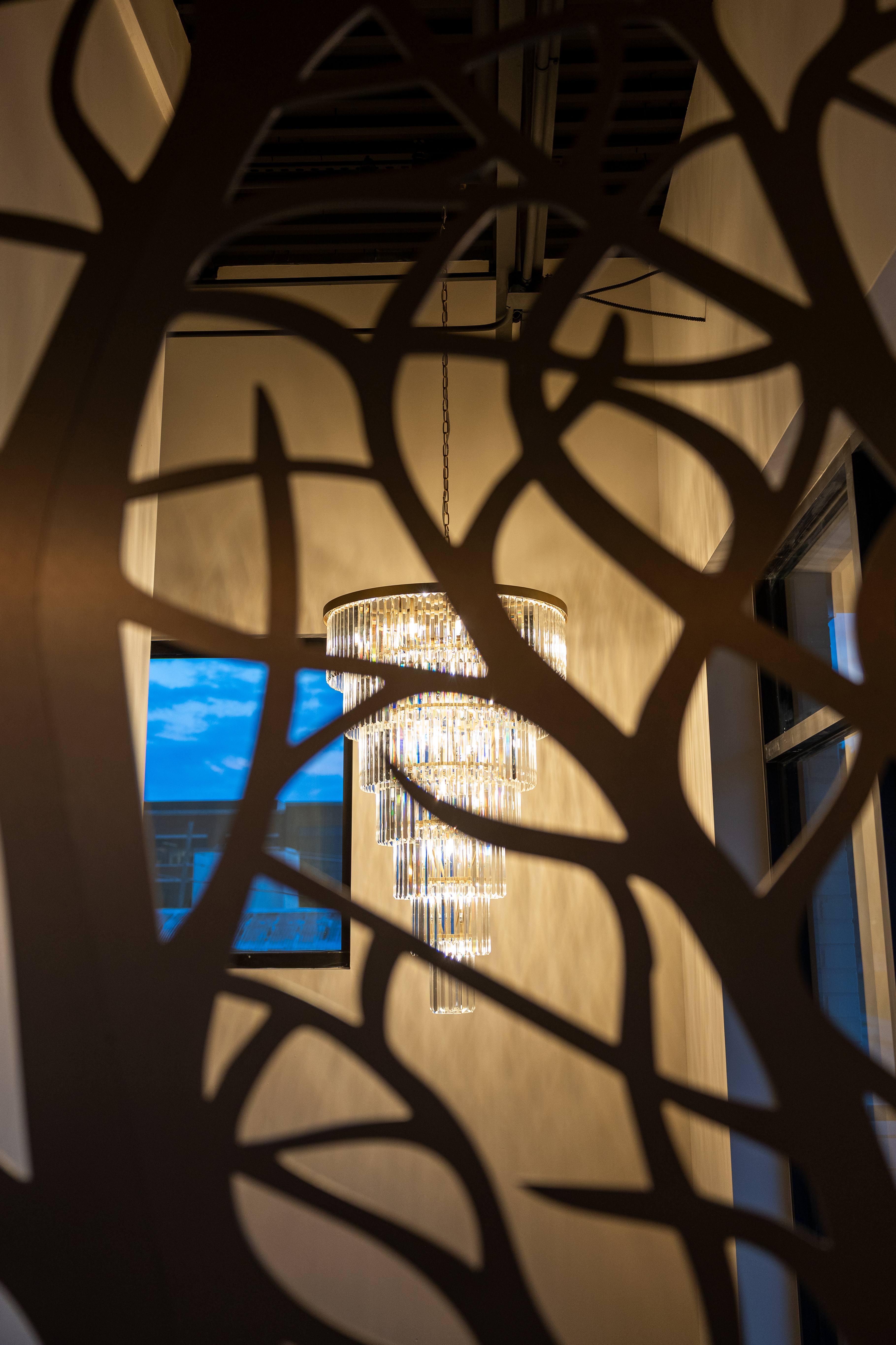 The Chestnut Hall entry chandelier